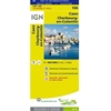 Caen Cherbourg-en-Cotentin France - Detailed Road Map. The brand new revision of the IGN Top 100 maps - originally designed for cyclists they should appeal to anyone who wants to explore their holiday area of France in detail by walking, cycling or by car