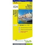 Rouen Le Havre France Travel & Road Map. The brand new revision of the IGN Top 100 maps - originally designed for cyclists they should appeal to anyone who wants to explore their holiday area of France in detail by walking, cycling or by car. IGN say the