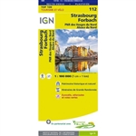 Strasbourg Forbach France - Detailed Road Map. The brand new revision of the IGN Top 100 maps - originally designed for cyclists they should appeal to anyone who wants to explore their holiday area of France in detail by walking, cycling or by car. IGN sa