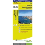 Nantes Saint-Nazaire France - Detailed Road Map. The brand new revision of the IGN Top 100 maps - originally designed for cyclists they should appeal to anyone who wants to explore their holiday area of France in detail by walking, cycling or by car. IGN