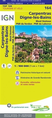 When visiting the Carpentras and Digne-les-Bains regions in France, the following top sites are worth exploring. To navigate these areas, the brand new revision of the IGN Top 100 maps would be an excellent resource, offering detailed road maps, hiking it