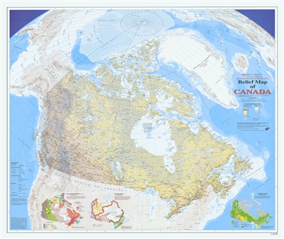 Relief Map of Canada Natural Resources Canada Wall Map