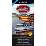 Alaska Motorcycle Map by Butler. This waterproof map provides detailed, easy to read information specifically for motorcyclists. The most dramatic sections of paved and dirt roads are highlighted in Butler Maps popular Gold, Red and Orange colors and are