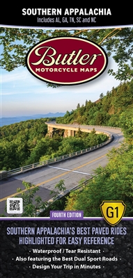 Southern Appalachia G1 Motorcycle Map. This map highlights the best paved roads in Alabama, Georgia, Tennessee, North Carolina and South Carolina. Roads like â€˜The Tail of the Dragonâ€™ and â€˜Cherohala Skywayâ€™ are just the tip of the iceberg.