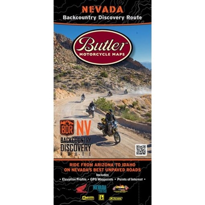 Nevada Backcountry Motorcycle map. Throw your preconceptions of Nevada out the window. It is so much more than what you have seen from I 15 or the Vegas Strip. Ride the NVBDR 908 miles across the state and you wlll understand why Nevada is an adventure
