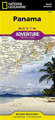 Panama National Geographic Adventure Map. This map is designed to meet the unique needs of adventure travelers, highlighting hundreds of points of interest and the diverse and unique destinations within the country. The map includes the locations of citie