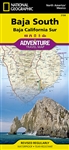 Baja South Adventure Travel Map. The map includes the locations of cities and towns with a user-friendly index, plus a clearly marked road network complete with distances and designations for major highways, main roads, and tracks and trails for those see
