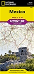 Mexico National Geographic Adventure Map. Baja California, Chihuahua, Tijuana, Mazatlan, and Monterrey. The south side overlaps with northern side and covers the remainder of the country, plus Belize and nearly all of Guatemala at the same scale. Some of