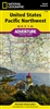 USA Pacific NW National Geographic Adventure Map.  The states of Washington, Oregon and Idaho contain Olympic, Mt. Rainier, Crater Lake, and North Cascades National Parks, Mt. Saint Helens and Mount Hood volcanoes, Columbia River Gorge, and dozens of magn