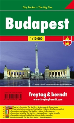 Budapest - Hungary City Pocket Map. The City Pocket maps are handy pocket sized maps. They show each city and an inset of the metro. On the back there is a street index as well as a legend showing shopping, culinary, culture, nightlife and sights. The leg