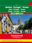 Spain - Portugal & Europe Super Atlas. This atlas includes Spain and Portugal at 1:400,000 and Europe at 1:3,500,000. Freytag and Berndt maps are some of the nicest maps available. They are extremely detailed with great color and the maps have beautiful r