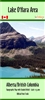 Lake O'Hara - Yoho National Park Area map. This map showcases the beautiful Lake O'Hara area, which is situated in both Alberta and British Columbia and falls under Yoho National Park. The map features topographic details and shaded relief, making it easi