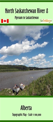 North Saskatchewan River 8 Map - Myrnam to Saskatchewan Border. Sheet 8. Scale 1:100,000. North Sask river from Myrnam to the Sask border, scale 1;100,000, size 41" x 15".