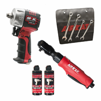 AC1058-VXL 1/2" COMPACT IMPACT & AC802 3/8" RATCHET WRENCH BUNDLE