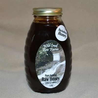 1lb buckwheat raw honey jar