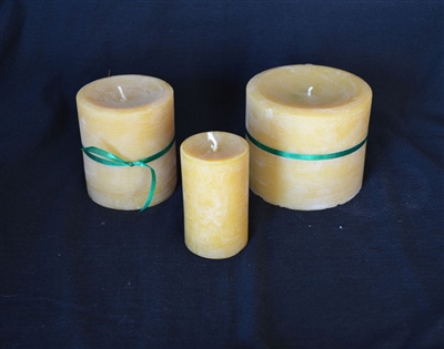 smooth pillar beeswax candles