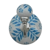 Blue Floral Ceramic Wall Hook