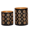 Set of Two Metal Votive Candle Candle Holders