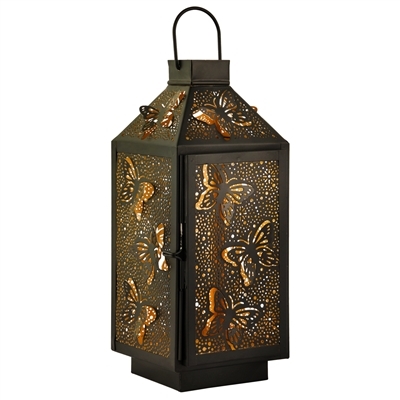 Decorative Butterfly Metal Lantern