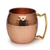 The Classic Shiny Hammered Pure Copper Moscow Mule Barrel Mug - 16 oz