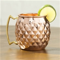 The Pineapple Shaped Copper Moscow Mule Barrel Mug