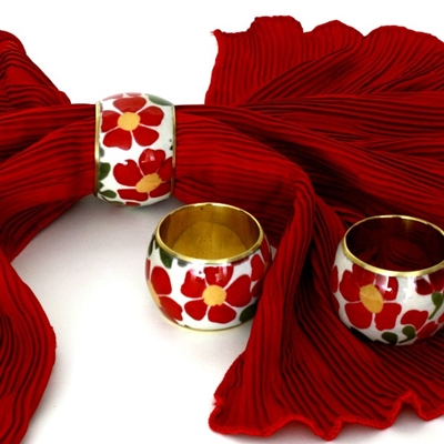 Floral Napkin Ring (Set of 4)