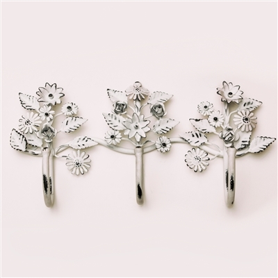 Floral Triple Wall Hook