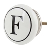 Alphabet F Ceramic Knob