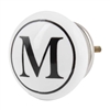 Alphabet M Ceramic Knob