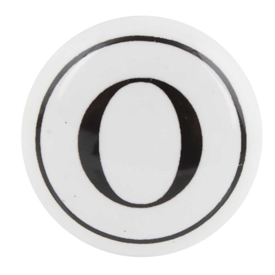 Alphabet O Ceramic Knob