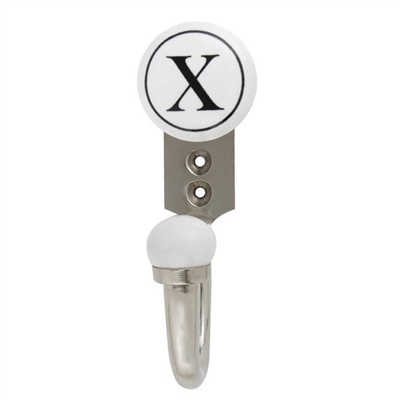 Alphabet X Ceramic Wall Hook