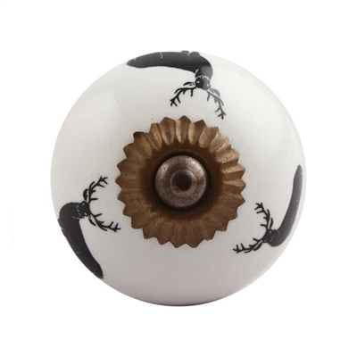 Black Reindeer Ceramic Drawer Knob