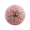 Etched Ceramic Drawer Knob in Pink