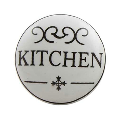 Flat Ceramic Kitchen Cabinet & Drawer Knob