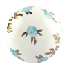 Golden Leaf Ceramic Round Cabinet Knob