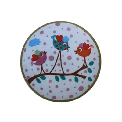 Colorful Birds Ceramic Cabinet Knob