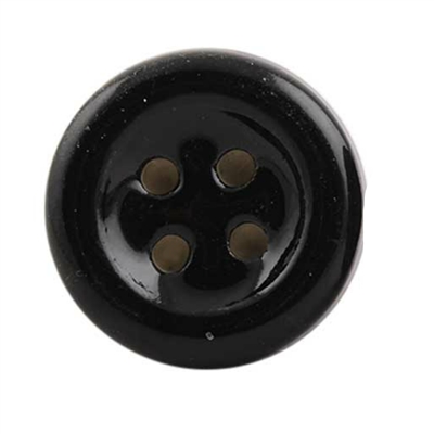 Black Ceramic Button Cabinet Knob