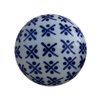 Blue and White Round Ceramic Cabinet Knob