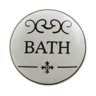 Flat Ceramic Bath Cabinet & Drawer Knob