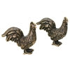 Metal Rooster Cabinet Knob in Antique Brass Finish