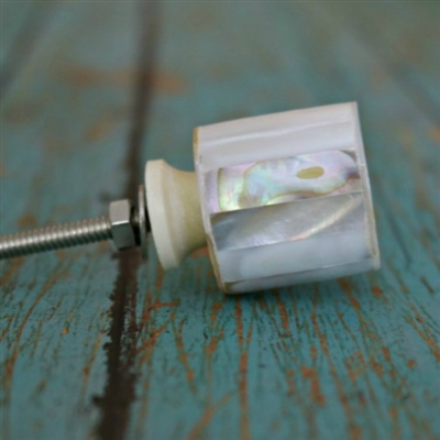 Cylindrical Mother of Pearl Cabinet Knob