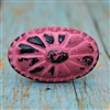 Floral Metal Cabinet Knob in Distressed Pink