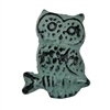 Owl Cabinet Knob in a Green Distressed Finish