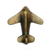 Cast Iron Airplane Cabinet Knob in Antique Brass Finish