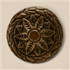 Round Cast Iron Cabinet Knob in Antique Brass Finish