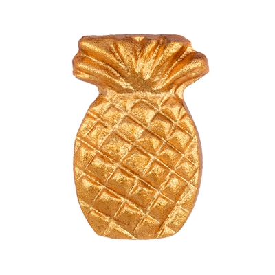 Pineapple Cast Iron Cabinet Knob in Gold Finish