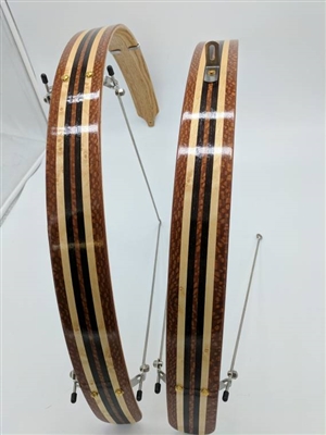 Ready to ship- Leopard wood with wide Maple stripes 26"