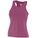 Augusta Poly/Spandex Solid Raceback Tank-GIRL'S