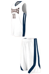 Basketball Game Uniform Combo Jersey and Shorts - Custom 1 Color Print