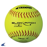 Champro ASA 12" Slow Pitch - Yellow Leather Cover .44 Cor